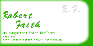 robert faith business card